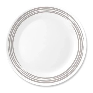 Corelle Dinnerware- Lightweight Brushed Silver 16-piece Dinnerware Set, Service for 4