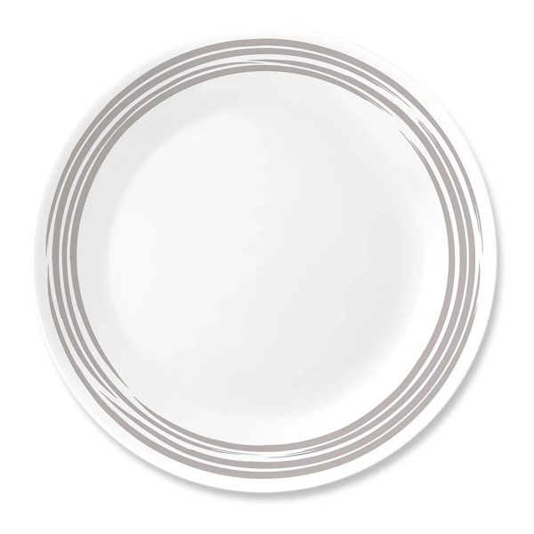 Corelle Dinnerware- Lightweight Brushed Silver 10.25 Dinner Plate