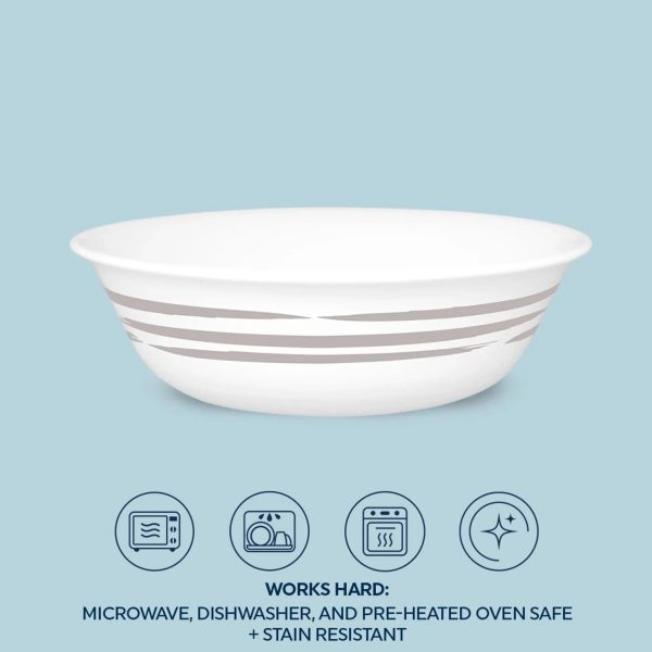 Corelle Dinnerware- Lightweight Brushed Silver 18-ounce Cereal Bowl Corelle Dinnerware- Lightweight Brushed Silver 18-ounce Cereal Bowl