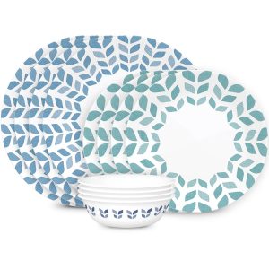 Corelle Dinnerware- Lightweight Global Collection Northern Pines 10.25 Dinner Plates, 6-pack