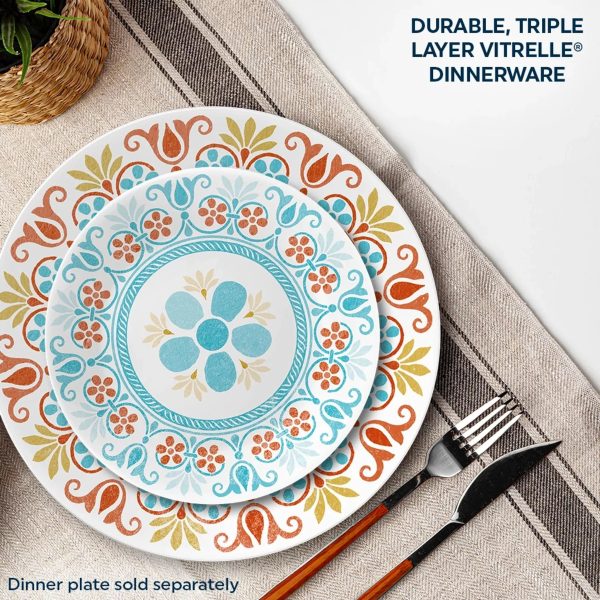Corelle Dinnerware- Lightweight Global Collection Terracotta Dreams 6.75 Appetizer Plate