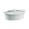 Corelle Dinnerware- Lightweight French White® 1.5-quart Oval Casserole Dish with Lid