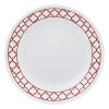 Corelle Dinnerware- Lightweight Crimson Trellis 6.75 Appetizer Plate