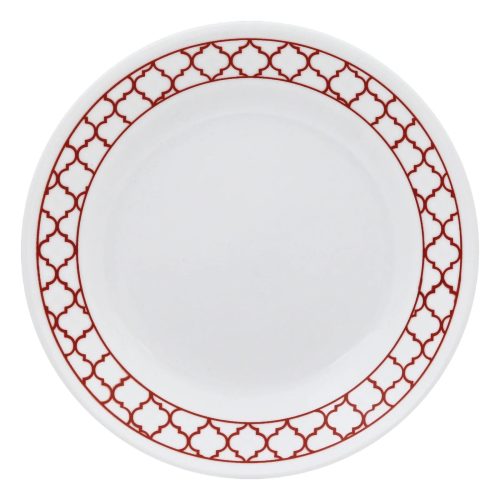 Corelle Dinnerware- Lightweight Crimson Trellis 6.75 Appetizer Plate