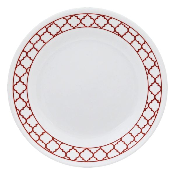 Corelle Dinnerware- Lightweight Crimson Trellis 6.75 Appetizer Plate