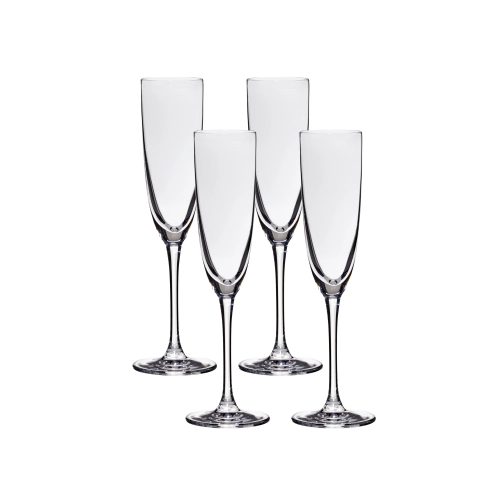 Corelle Dinnerware- Lightweight Tokyo Temptation Champagne Glasses (4-Pieces), 5-ounce, Dishwasher Safe, Lead-free Crystalline