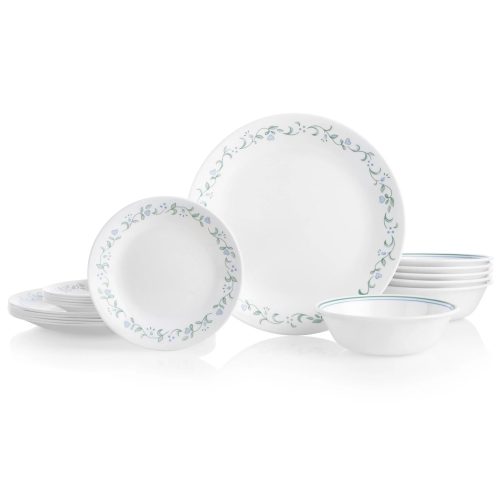 Corelle Dinnerware- Lightweight Country Cottage 18-piece Dinnerware Set, Service for 6 Corelle Dinnerware- Lightweight Acadia 18-piece Dinnerware Set, Service for 6