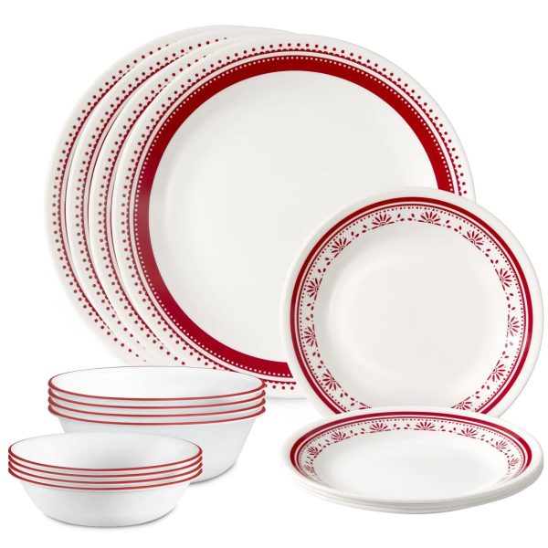 Corelle Dinnerware- Lightweight Sadie 16-piece Dinnerware Set, Service for 4