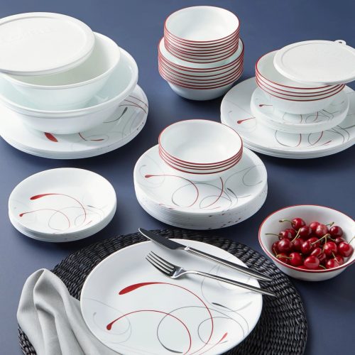 Corelle Dinnerware- Lightweight Square Splendor 12-piece Dinnerware Set, Service for 4
