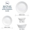 Corelle Dinnerware- Lightweight Winter Frost White 16-piece Mugless Dinnerware Set, Service for 4