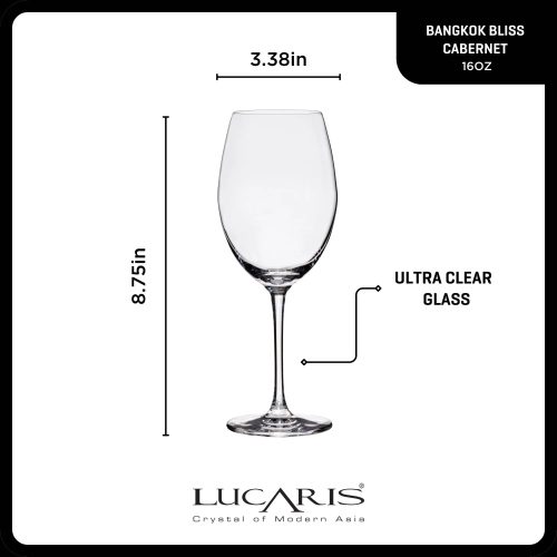 Corelle Dinnerware- Lightweight Bangkok Bliss Cabernet Glasses (4-Pieces), 16-ounce, Dishwasher Safe, Lead-free Crystalline