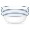 Corelle Dinnerware- Lightweight Botanical Stripes 18-ounce Cereal Bowls, 6-pack