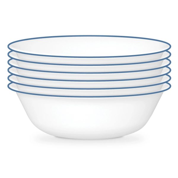 Corelle Dinnerware- Lightweight Botanical Stripes 18-ounce Cereal Bowls, 6-pack