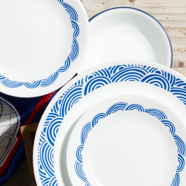 Corelle Dinnerware- Lightweight Rolling Waves 18-piece Dinnerware Set, Service for 6