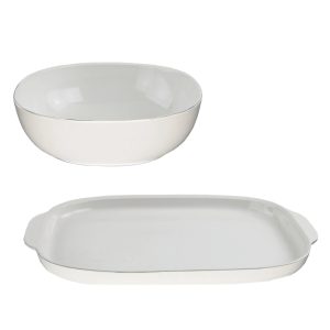 Corelle Dinnerware- Lightweight 2-piece Serving Set, Pool Blue