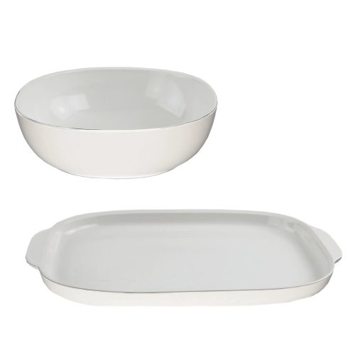 Corelle Dinnerware- Lightweight 2-piece Serving Set, Powder