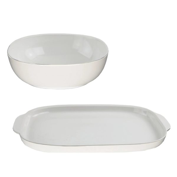 Corelle Dinnerware- Lightweight 2-piece Serving Set, Powder
