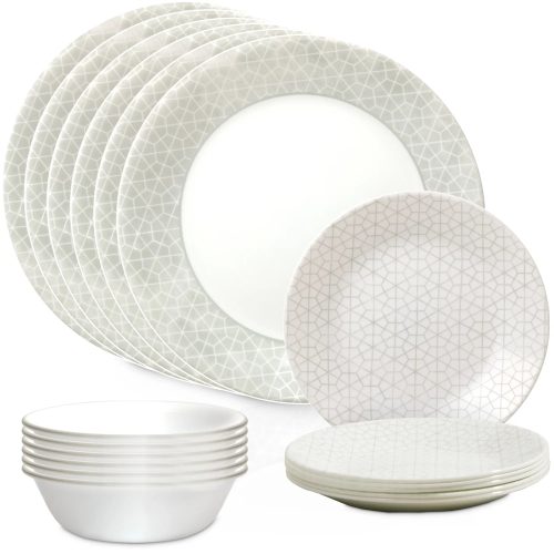 Corelle Dinnerware- Lightweight Knox 18-piece Dinnerware Set, Service for 6
