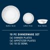 Corelle Dinnerware- Lightweight Delicate Grid 18-piece Dinnerware Set, Service for 6