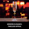 Corelle Dinnerware- Lightweight Bangkok Bliss Champagne Flute Glasses (4-Pieces), 6-ounce, Dishwasher Safe, Lead-free Crystalline