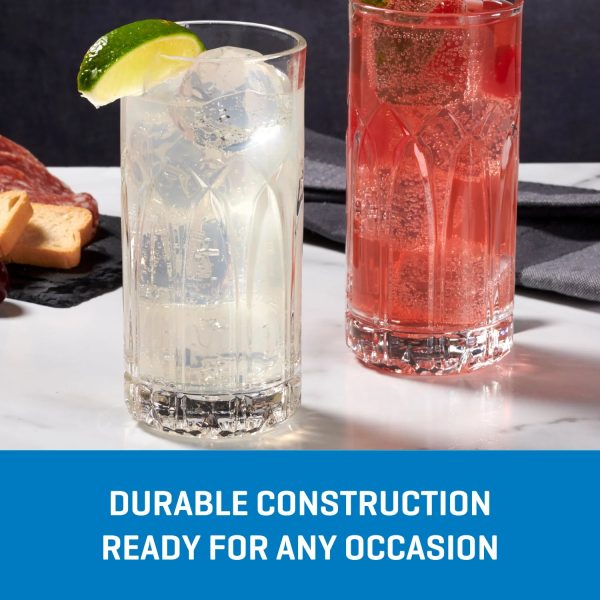 Corelle Dinnerware- Lightweightware Traze PST Highball Glasses (4-Pieces), 12-ounce, Dishwasher Safe Corelle Dinnerware- Lightweightware Traze PST Highball Glasses (4-Pieces), 12-ounce, Dishwasher Safe