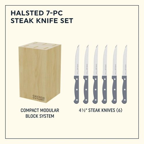 Corelle Dinnerware- Lightweight Halsted 7-piece Steak Knife Set