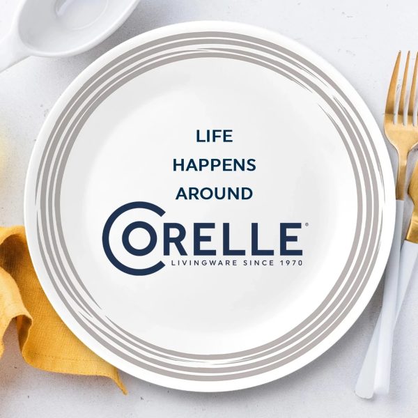 Corelle Dinnerware- Lightweight Brushed Silver 8.5 Salad Plate