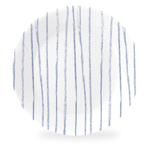 Corelle Dinnerware- Lightweight Botanical Stripes 10.25 Dinner Plate