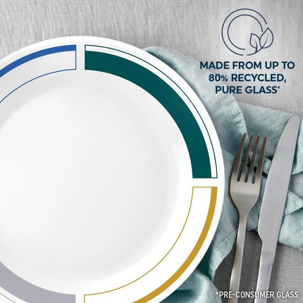 Corelle Dinnerware- Lightweight Color Block 10.25 Dinner Plate