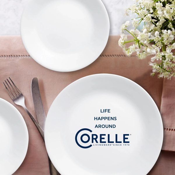 Corelle Dinnerware- Lightweight Winter Frost White 16-piece Mugless Dinnerware Set, Service for 4