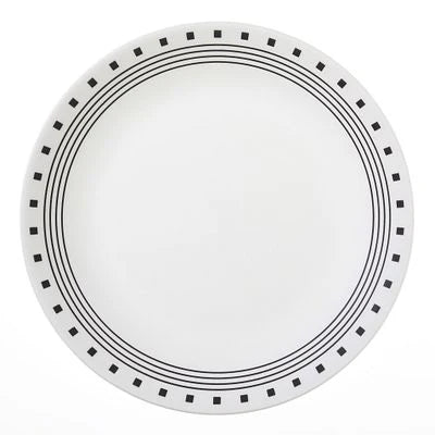 Corelle Dinnerware- Lightweight City Block 10.25 Dinner Plate