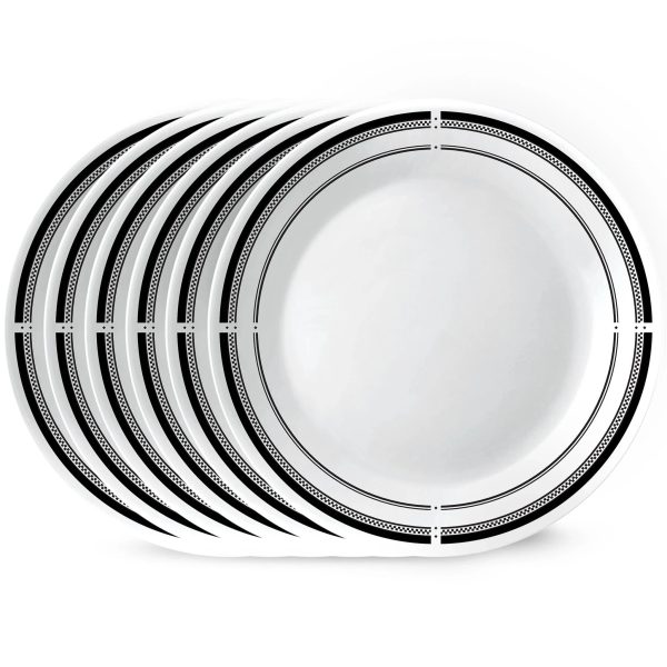 Corelle Dinnerware- Lightweight Brasserie 10.25 Dinner Plates, 6-pack