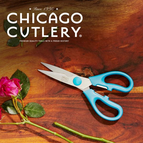 Corelle Dinnerware- Lightweight Chicago Cutlery 2-piece Kitchen Shears in Blueberry and Blue Frost Corelle Dinnerware- Lightweight Chicago Cutlery 2-piece Kitchen Shears in Blueberry and Blue Frost