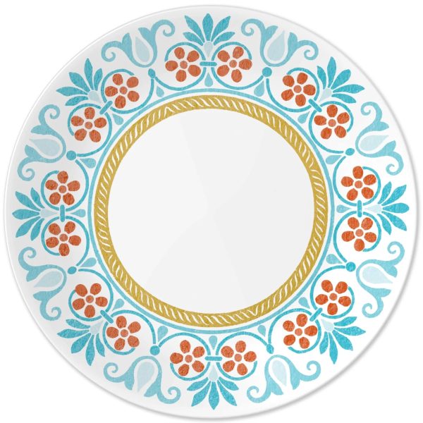 Corelle Dinnerware- Lightweight Global Collection Terracotta Dreams 8.5 Salad Plate