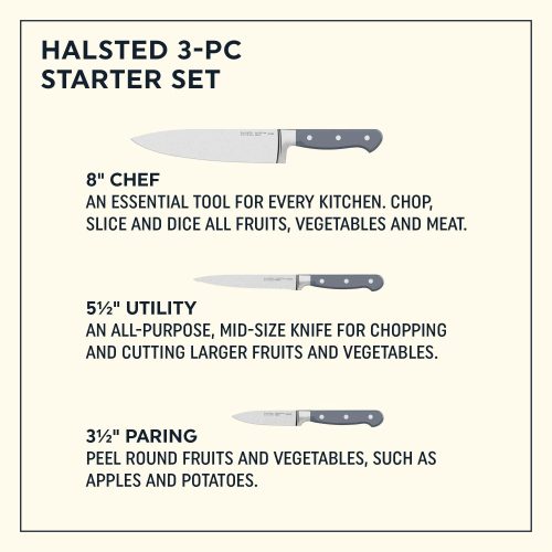 Corelle Dinnerware- Lightweight Halsted 3-piece Knife Set