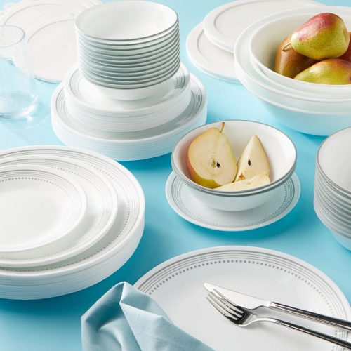 Corelle Dinnerware- Lightweight Mystic Gray 6.75 Appetizer Plate