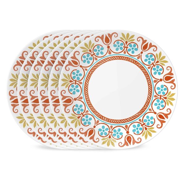 Corelle Dinnerware- Lightweight Global Collection Terracotta Dreams 10.25″ Dinner Plates, 6-pack