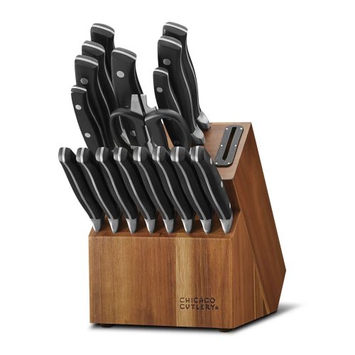 Corelle Dinnerware- Lightweight Insignia Classic 18-piece Block Set with Built-in Sharpener