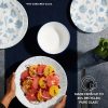 Corelle Dinnerware- Lightweight Botanical Stripes 12-piece Dinnerware Set, Service for 4