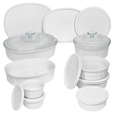 Corelle Dinnerware- Lightweight French White® 18-piece Round & Oval Set