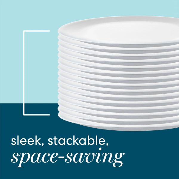 Corelle Dinnerware- Lightweight Winter Frost White 10.25 Dinner Plates, 6-pack