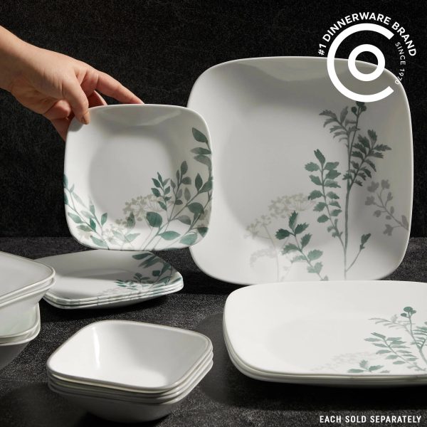Corelle Dinnerware- Lightweight Square Amalie 6.5 Appetizer Plate