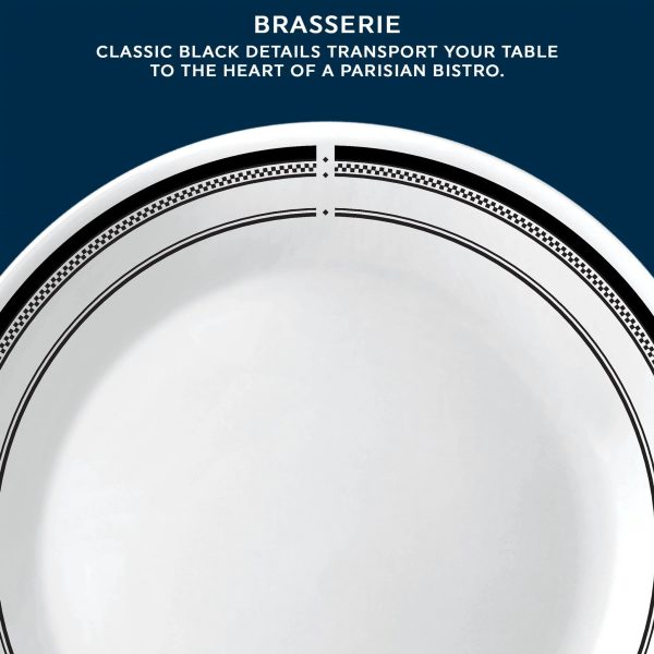 Corelle Dinnerware- Lightweight Brasserie 10.25 Dinner Plate