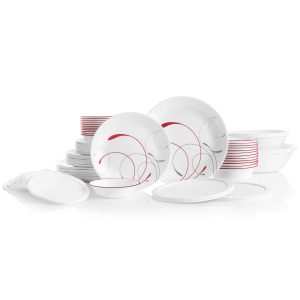 Corelle Dinnerware- Lightweight Cobalt Circles 10.25 Dinner Plate
