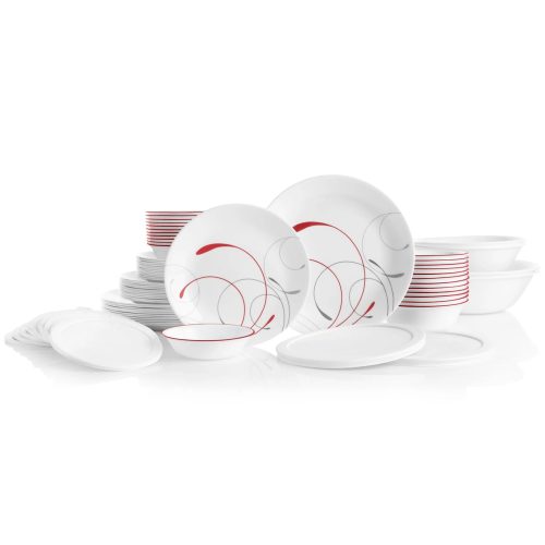 Corelle Dinnerware- Lightweight Classic Splendor 78-piece Dinnerware Set, Service for 12 Corelle Dinnerware- Lightweight Square Splendor 12-piece Dinnerware Set, Service for 4