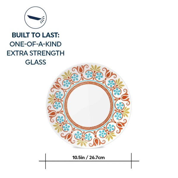 Corelle Dinnerware- Lightweight Global Collection Terracotta Dreams 10.25 Dinner Plate