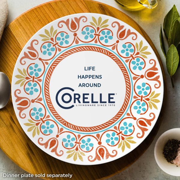 Corelle Dinnerware- Lightweight Global Collection Terracotta Dreams 10.25″ Dinner Plates, 4-pack