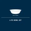 Corelle Dinnerware- Lightweight Botanical Stripes 18-ounce Cereal Bowls, 6-pack