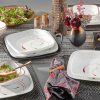 Corelle Dinnerware- Lightweight Square Splendor 12-piece Dinnerware Set, Service for 4 Corelle Dinnerware- Lightweight Square Splendor 12-piece Dinnerware Set, Service for 4