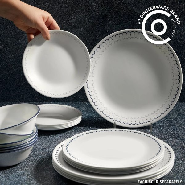Corelle Dinnerware- Lightweight Caspian Lace 8.5 Salad Plate